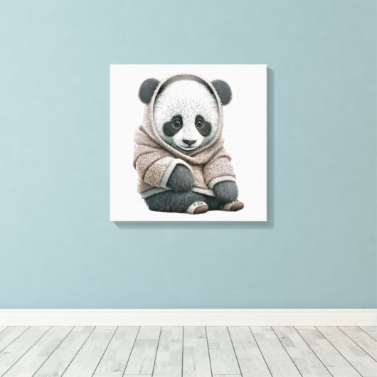 Toile Cute ours Panda (Insitu (Plancher de Bois))