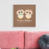Toile Cute Owl Couple (Insitu(Salon))