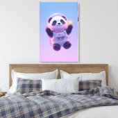 Toile Cute Panda Astronaut Kids Wall Art – Funny Space (Insitu(Chambre))