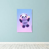 Toile Cute Panda Astronaut Kids Wall Art – Funny Space (Insitu (Plancher de Bois))