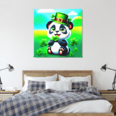 Toile Cute Panda avec thème de la Saint Patrick (Insitu(Chambre))
