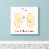 Toile Cute Peanuts Nuts Sur Vous Pun Amour Humour (Insitu (Plancher de Bois))