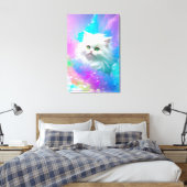 Toile Cute Persian Kitten Girl's Wall Art Wrapped Canvas (Insitu(Chambre))