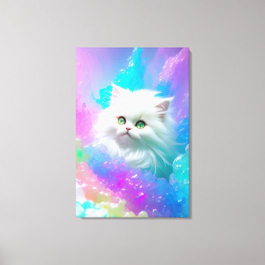 Toile Cute Persian Kitten Girl's Wall Art Wrapped Canvas (Recto)