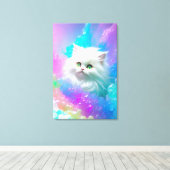 Toile Cute Persian Kitten Girl's Wall Art Wrapped Canvas (Insitu (Plancher de Bois))