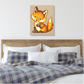 Toile Cute Pixel Art Fox (Insitu(Chambre))