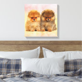 Toile Cute Pomeranian Allemand Spitz Puppies (Insitu(Chambre))