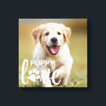 Toile Cute Puppy Love Photo personnalisée Amoureux des c<br><div class="desc">Puppy Love ! Célébrez votre meilleur ami avec personnalisation de canevas photo chien chiot imprimé. Cette toile de chien fait le cadeau parfait aux nouveaux propriétaires de chiots et mamans de chien. Personnalisez avec votre photo préférée de chiot. DROIT D'AUTEUR © 2020 Judy Burrows, Black Dog Art - Tous droits...</div>