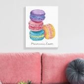 Toile Cute Rainbow Macaroons In Watercolor (Insitu(Salon))