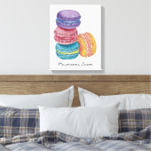 Toile Cute Rainbow Macaroons In Watercolor (Insitu(Chambre))
