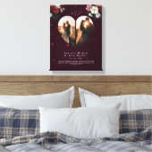 Toile Cute Red Custom Heart forme couples photos cadeau (Insitu(Chambre))