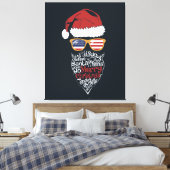 Toile Cute Santa Hat USA Drapeau lunettes de soleil et N (Insitu(Chambre))