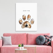 Toile Cute Simple Empreinte de patte Custom Pet Photo Co (Insitu(Salon))