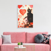 Toile Cute Valentines Jour Chat (Insitu(Salon))