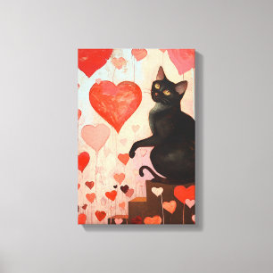 Toile Cute Valentines Jour Chat
