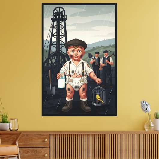 Toile Cute Victorian Baby Coal Miner (Insitu(Salon))