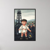 Toile Cute Victorian Baby Coal Miner (Recto)