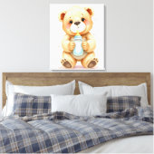 Toile Cute Watercolor Baby Teddy Bear Illustration  (Insitu(Chambre))