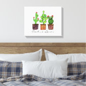 Toile Cute Watercolor Cactus (Insitu(Chambre))
