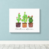 Toile Cute Watercolor Cactus (Insitu (Plancher de Bois))