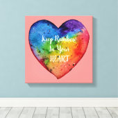 Toile Cute Watercolor Rainbow (Insitu (Plancher de Bois))