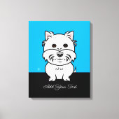 Toile Cute Westie Chien Canvas Imprimer (Recto)