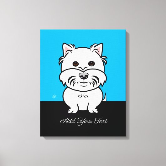 Toile Cute Westie Chien Canvas Imprimer (Recto)