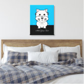 Toile Cute Westie Chien Canvas Imprimer (Insitu(Chambre))