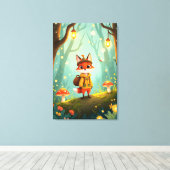Toile Cute Whimsical Cartoon Fox (Insitu (Plancher de Bois))