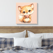 Toile Cute Whimsical Watercolor Animal (Insitu(Chambre))