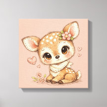 Cute Whimsical Watercolor Animal 