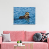 Toile Cutest Baby Animals | Mother & Baby Sea Otter (Insitu(Salon))