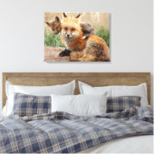Toile Cutest Baby Animals | Red Fox & Baby (Insitu(Chambre))