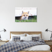 Toile Cutest Baby Animals | Red Fox Kit Peeking (Insitu(Chambre))