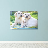Toile Cutest Baby Animals | Yellow Labrador Retrievers (Insitu (Plancher de Bois))