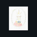 Toile Cutie caféinée | Brew Unicorn<br><div class="desc">Cette impression d'aquarelle présente un amusant thé à la licorne | En Juin Erica Vess</div>