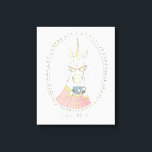 Toile Cutie caféinée | Brew Unicorn<br><div class="desc">Cette impression d'aquarelle présente un amusant thé à la licorne | En Juin Erica Vess</div>