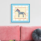 Toile Cutout Zebra sur Arrière - plan crème (Insitu(Salon))