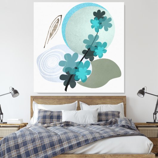 Toile Cyan Boho (Insitu(Chambre))