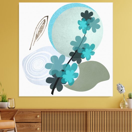 Toile Cyan Boho (Insitu(Salon))