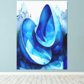 Toile Cyan Seashell Whirl (Insitu (Plancher de Bois))