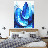 Toile Cyan Seashell Whirl (Insitu(Chambre))