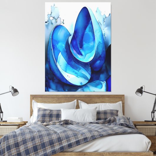 Toile Cyan Seashell Whirl (Insitu(Chambre))
