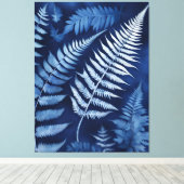 Toile Cyanotype de fougère bleue (Insitu (Plancher de Bois))