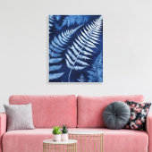 Toile Cyanotype de fougère bleue (Insitu(Salon))