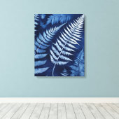 Toile Cyanotype de fougère bleue (Insitu (Plancher de Bois))