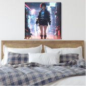 Toile Cyberpunk Anime Girl (Insitu(Chambre))
