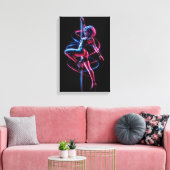 Toile Cyberpunk Danseuse (Insitu(Salon))
