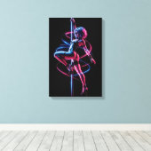 Toile Cyberpunk Danseuse (Insitu (Plancher de Bois))