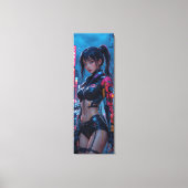 Toile Cyberpunk Femme Fatale : Futuristic AI Android in (Recto)